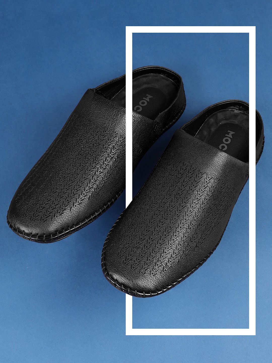 Mochi Men Leather Round Toe Mule Sneakers