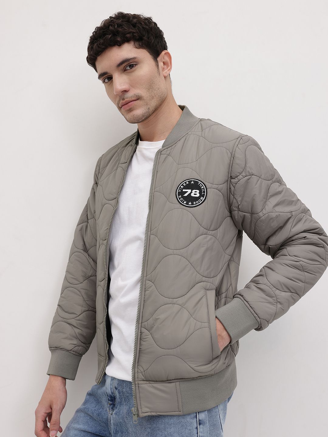 The Roadster Life Co. Applique Detail Bomber Jacket