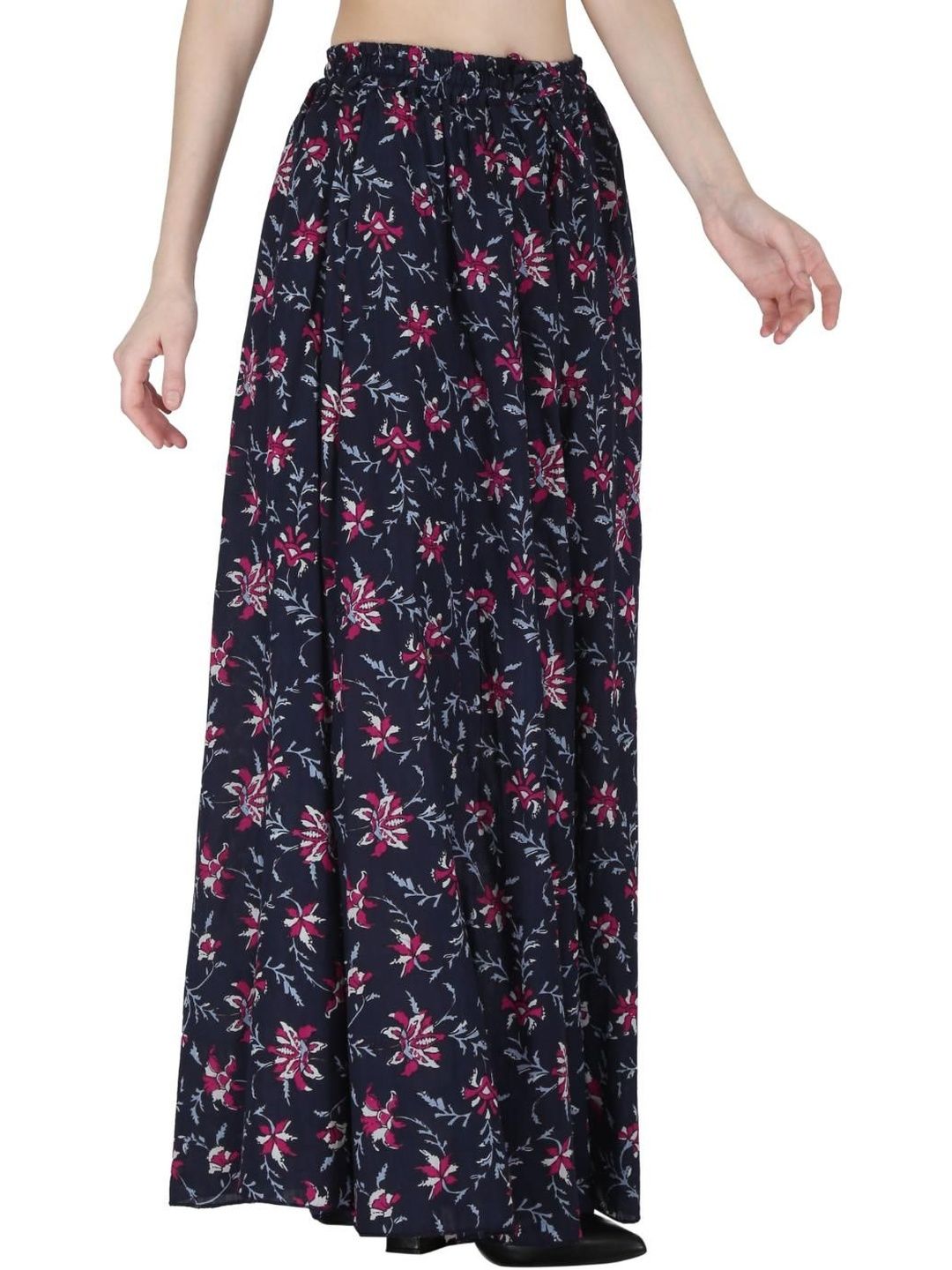 Sttoffa Women Pure Cotton Floral Print Skirt