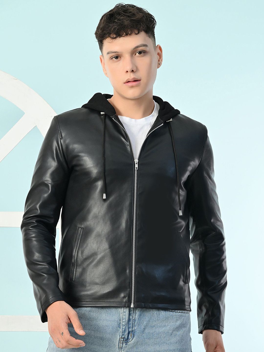 Leather Hooded Jackets - Buy Leather Hooded Jackets online in India