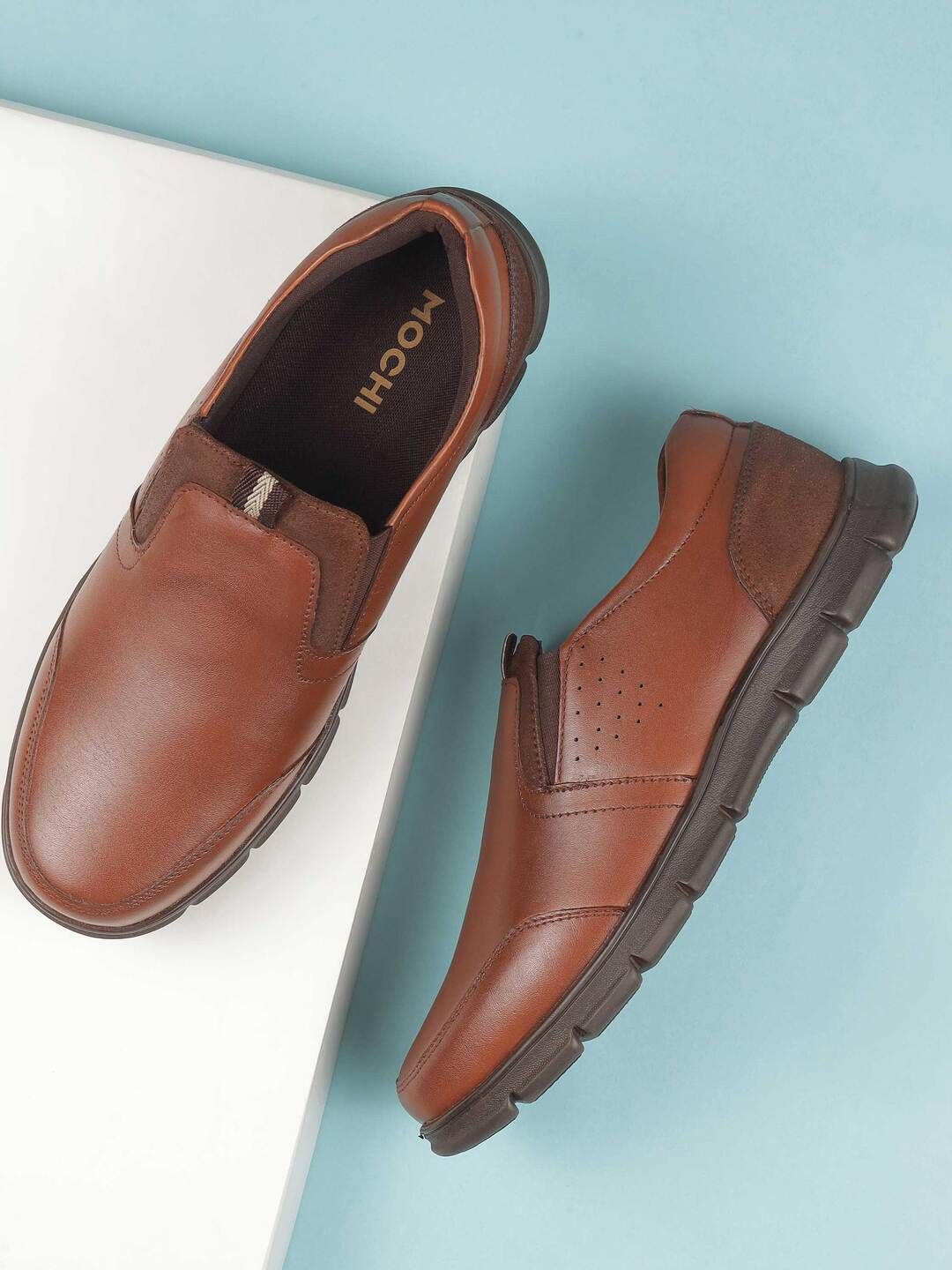 Mochi Men Leather Formal Slip-On Shoes