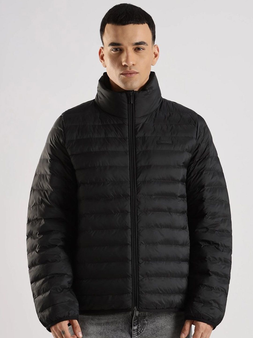 Calvin Klein Jeans Stand Collar Long Sleeves Padded Jacket