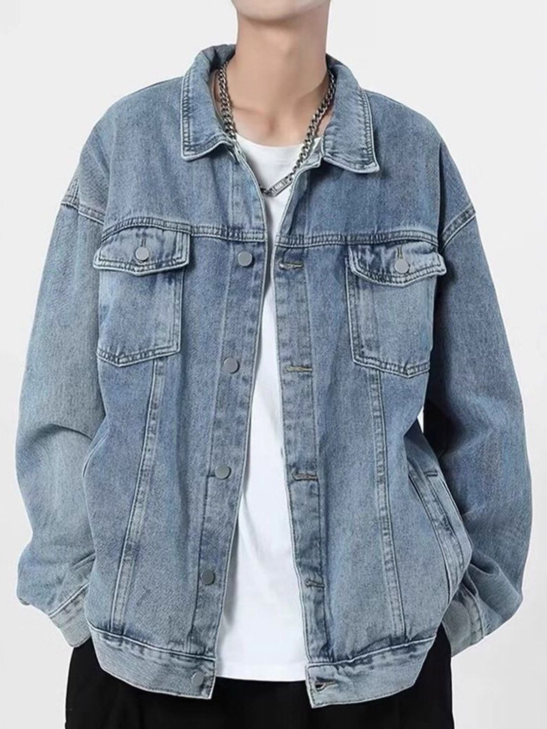 StyleCast x Revolte Men Cotton Denim Jacket