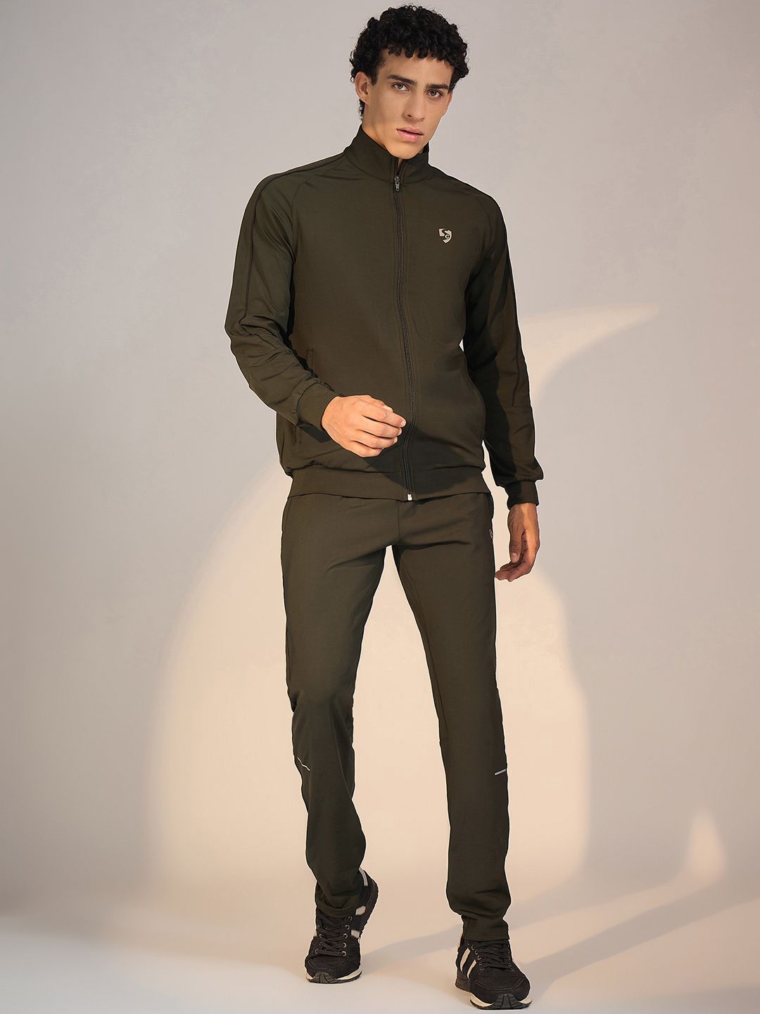 SG Stand Collar Sporty Jacket With Embroidered