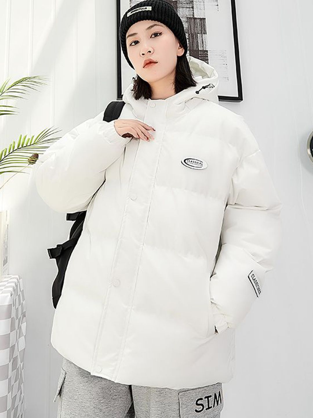 StyleCast x Revolte Unisex Hooded Insulator Longline Outdoor Padded Jacket