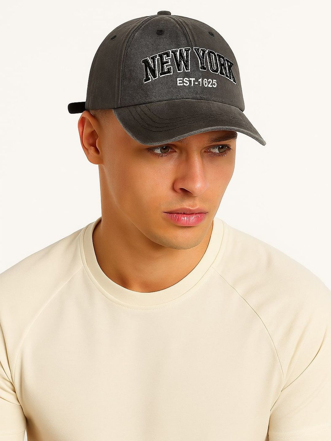 SAZARA Men Embroidered Cotton Baseball Cap