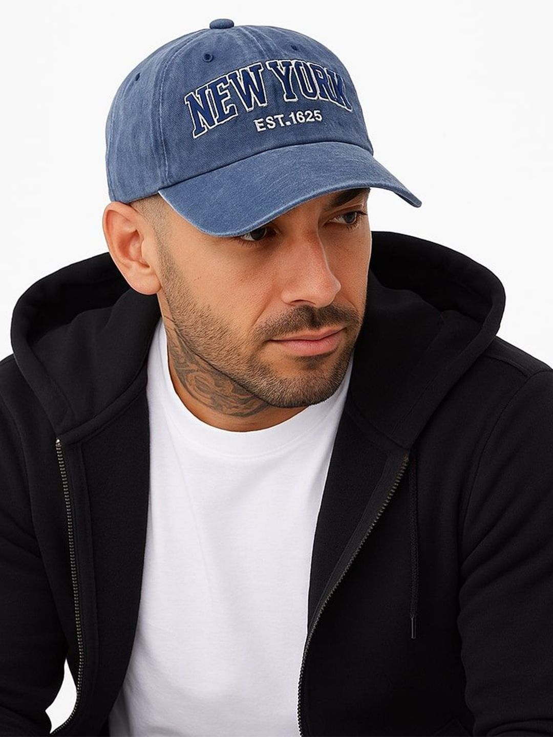 SAZARA Men Embroidered Cotton Baseball Cap