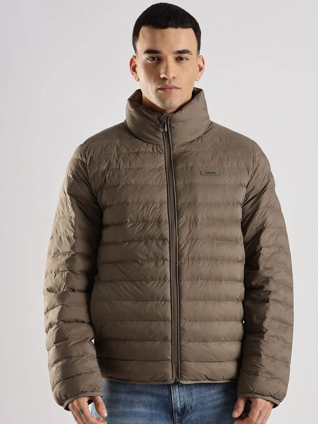 Calvin Klein Jeans Stand Collar Long Sleeves Padded Jacket