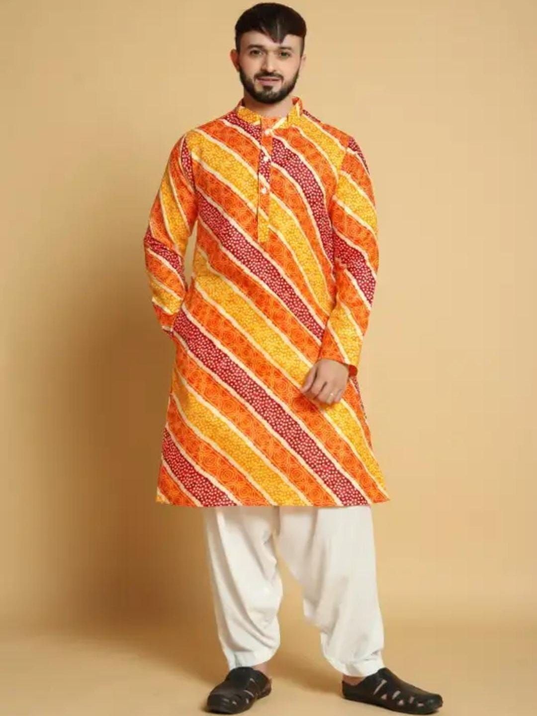 VISHESTA Men Printed Cotton Kurtas