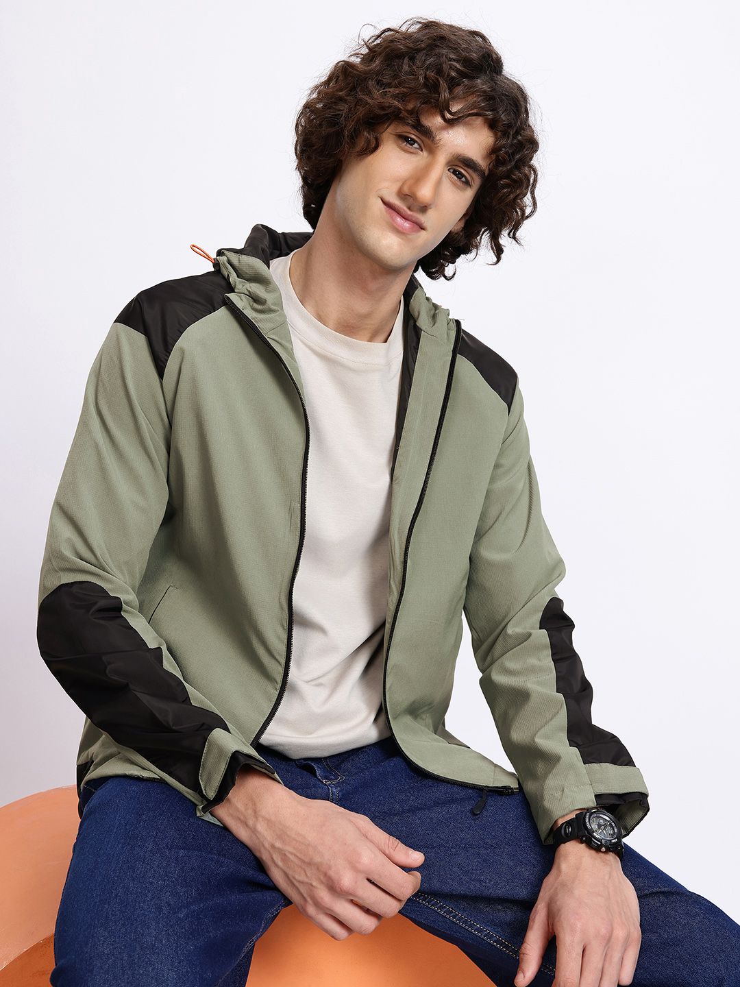 Aeropostale Checked Hooded Tailored Jacket
