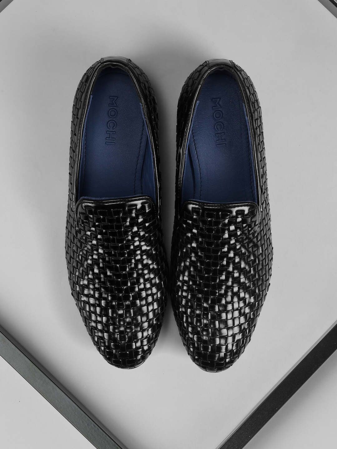 Mochi Men Textured Formal Slip-On Shoes
