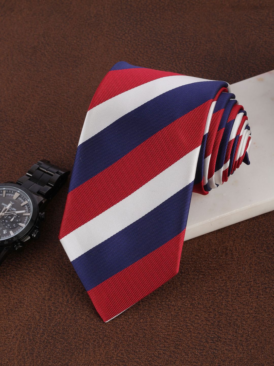Alvaro Castagnino Men Striped Skinny Tie