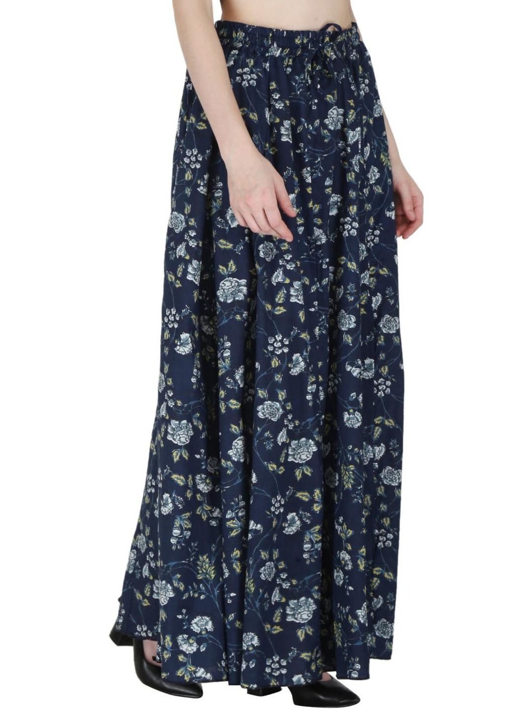 Sttoffa Women Pure Cotton Floral Printed Skirt
