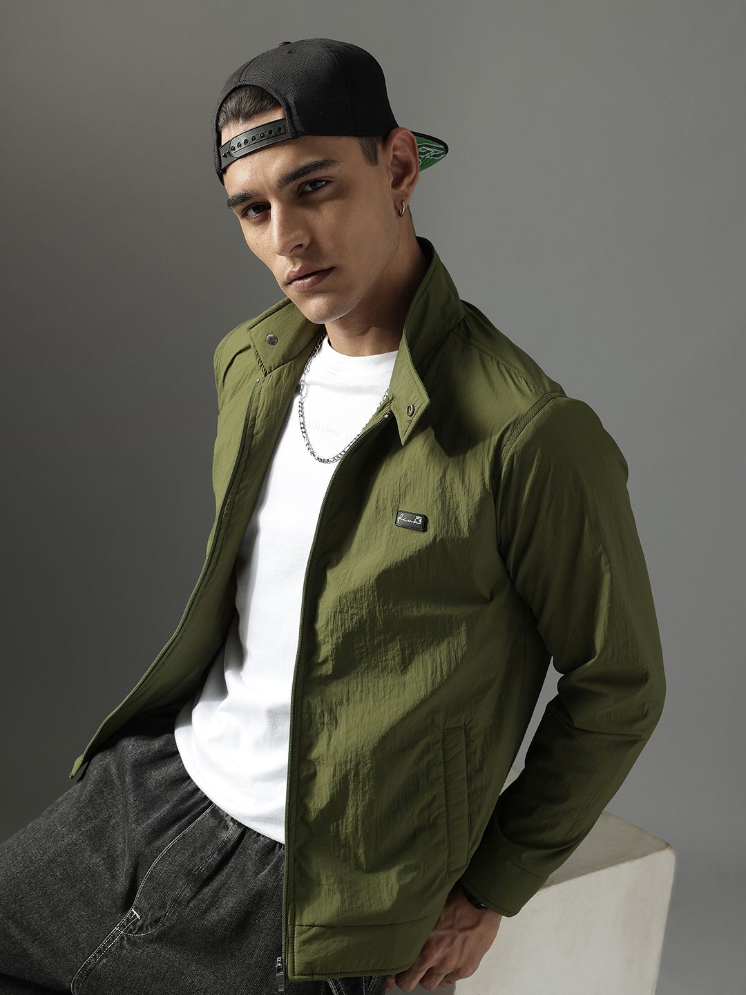 FCUK Stand Collar Tailored Jacket