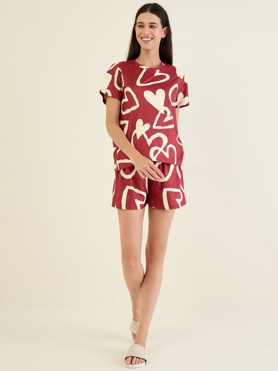 Sweet Dreams Women Conversational Printed T-Shirts & Top Night suit