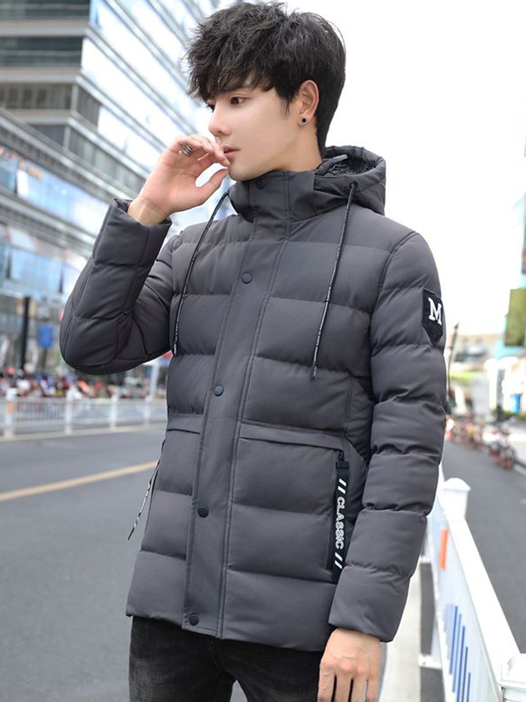 StyleCast x Revolte Men Hooded Padded Jacket