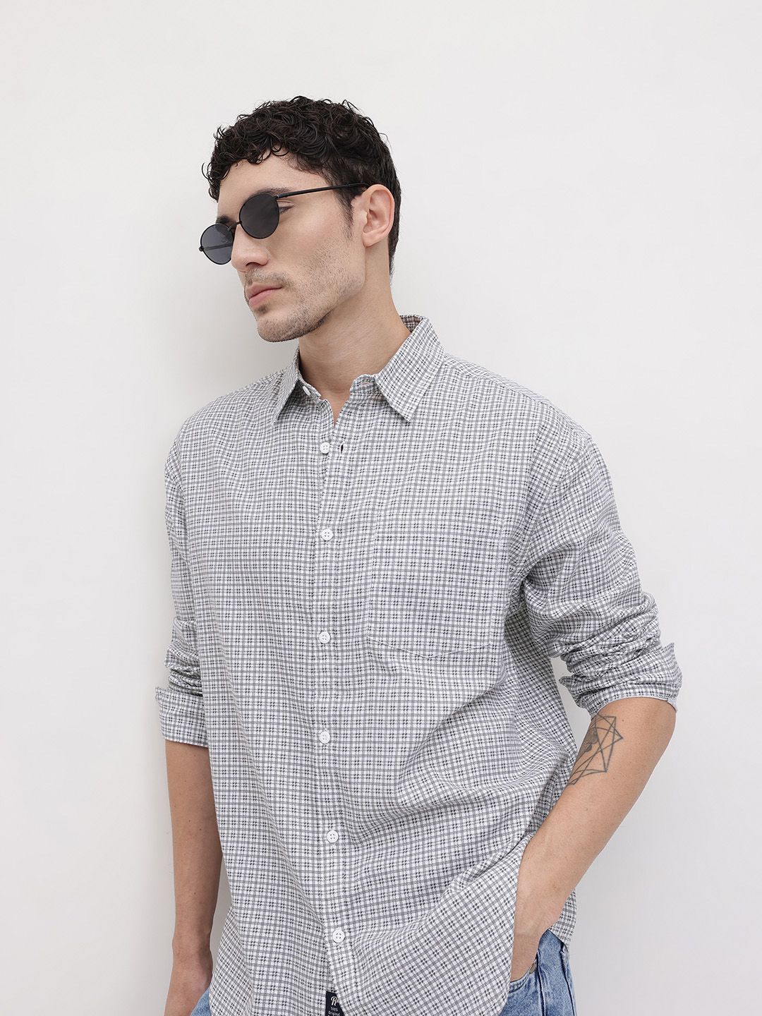 The Roadster Life Co. Checked Relaxed Shirt