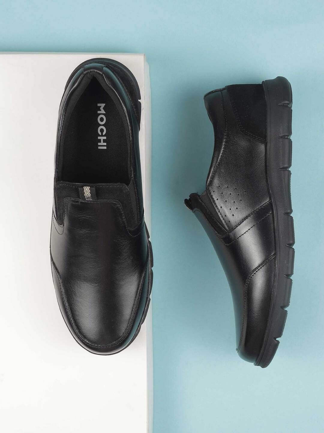 Mochi Men Leather Formal Slip-Ons