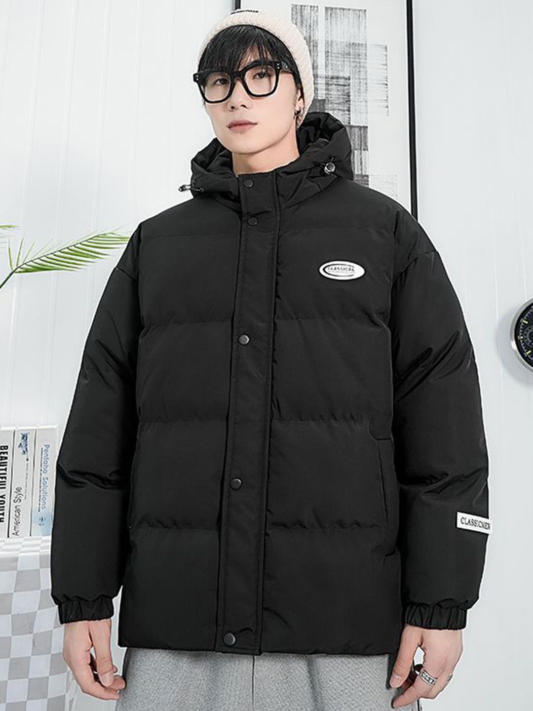 StyleCast x Revolte Unisex Insulator Mock Collar Padded Jacket