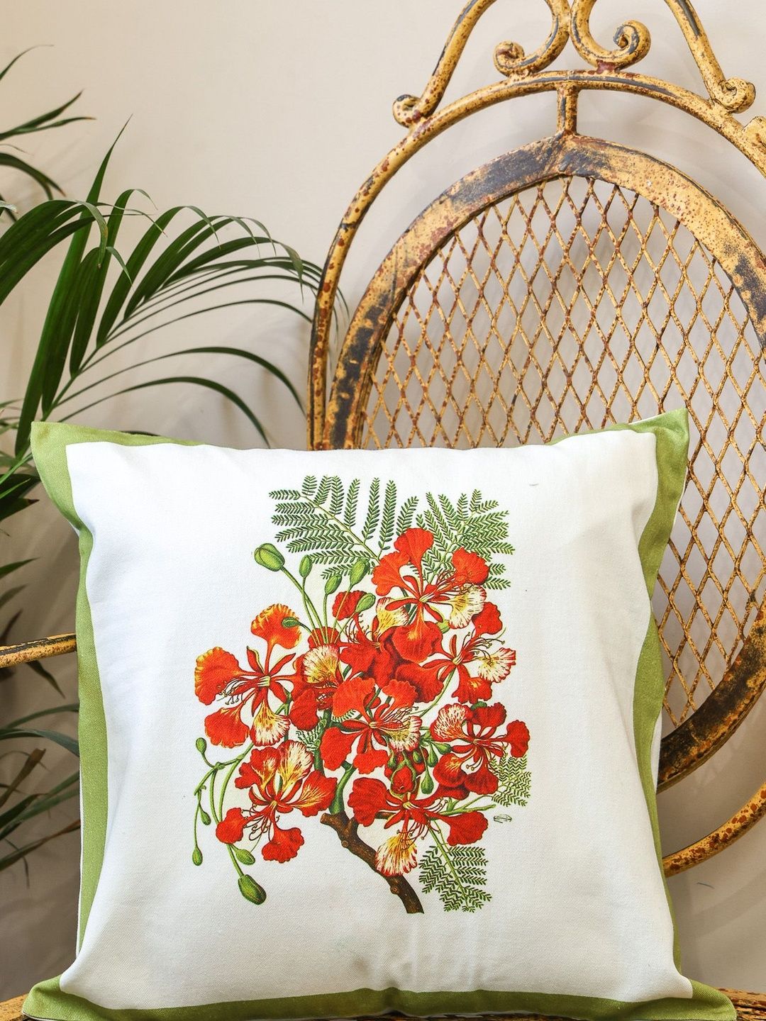 Sangria Sangria Printed Cotton Square Cushion Covers