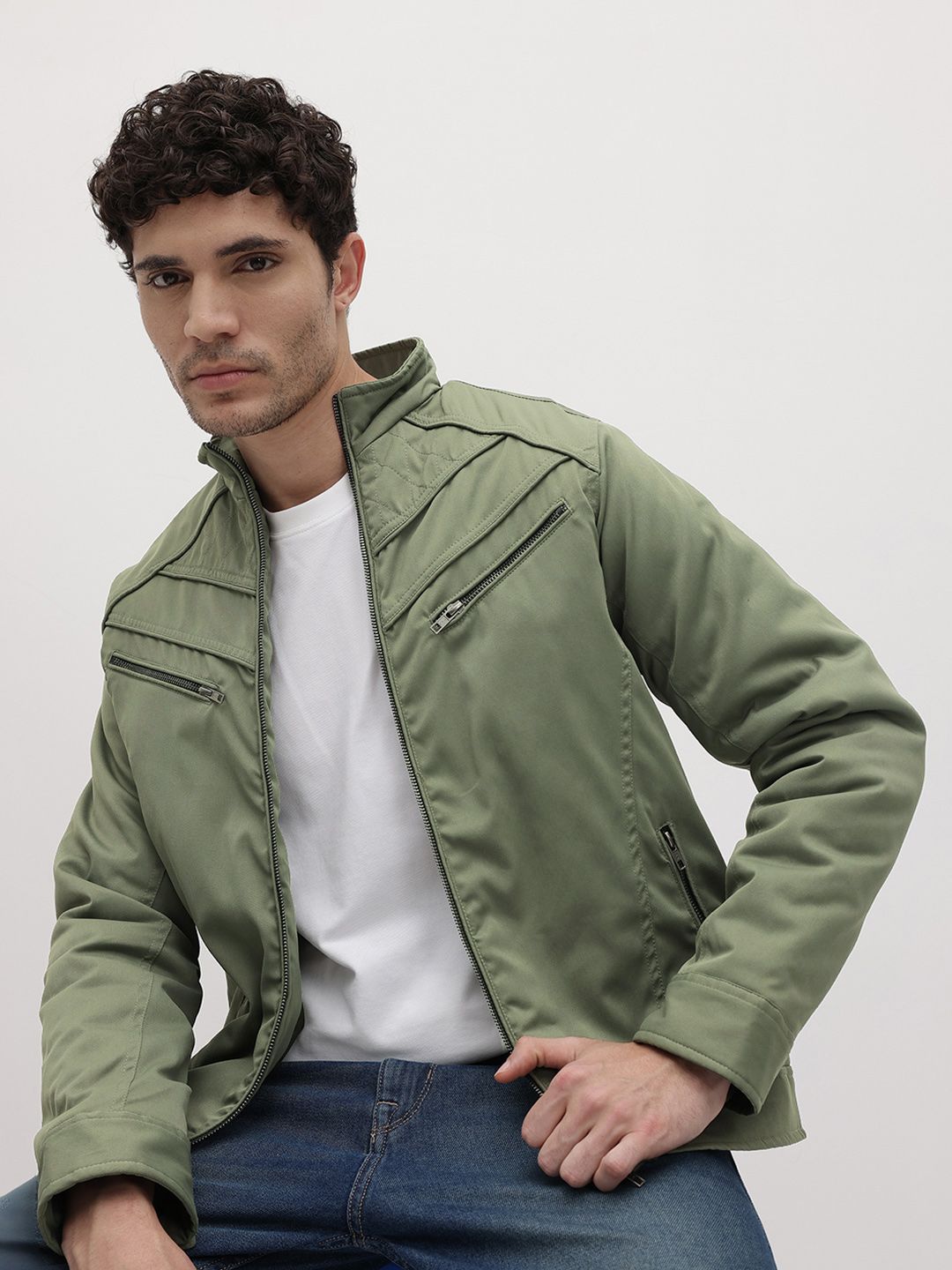 The Roadster Life Co. Pleated & Quilted Detail Tailored Jacket
