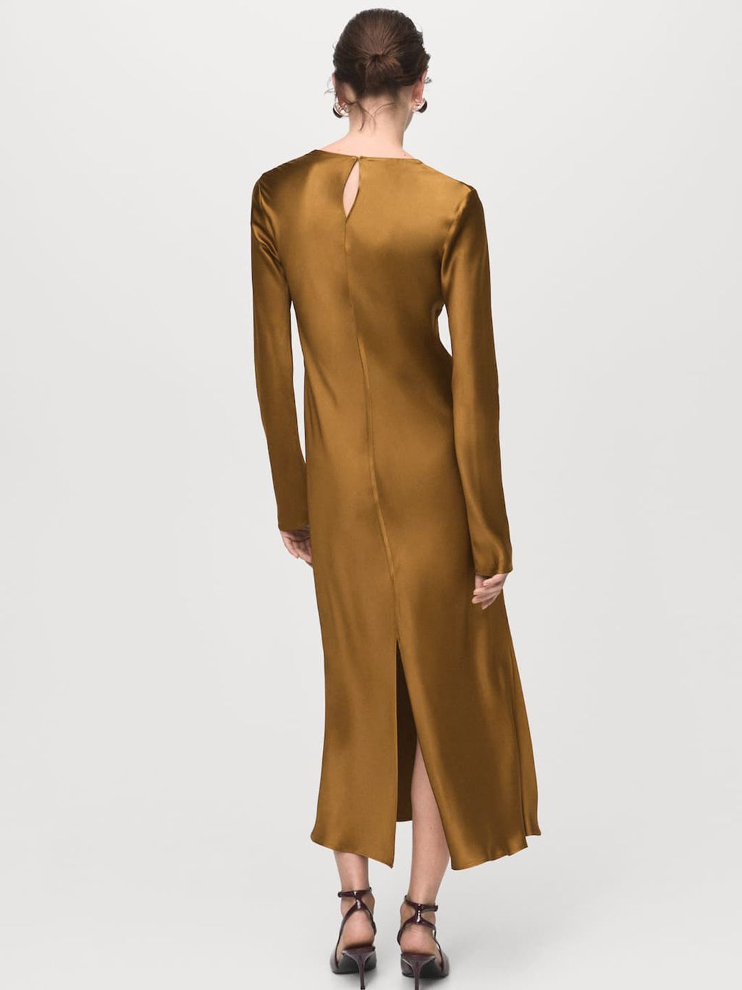 Satin A-Line Maxi Dress