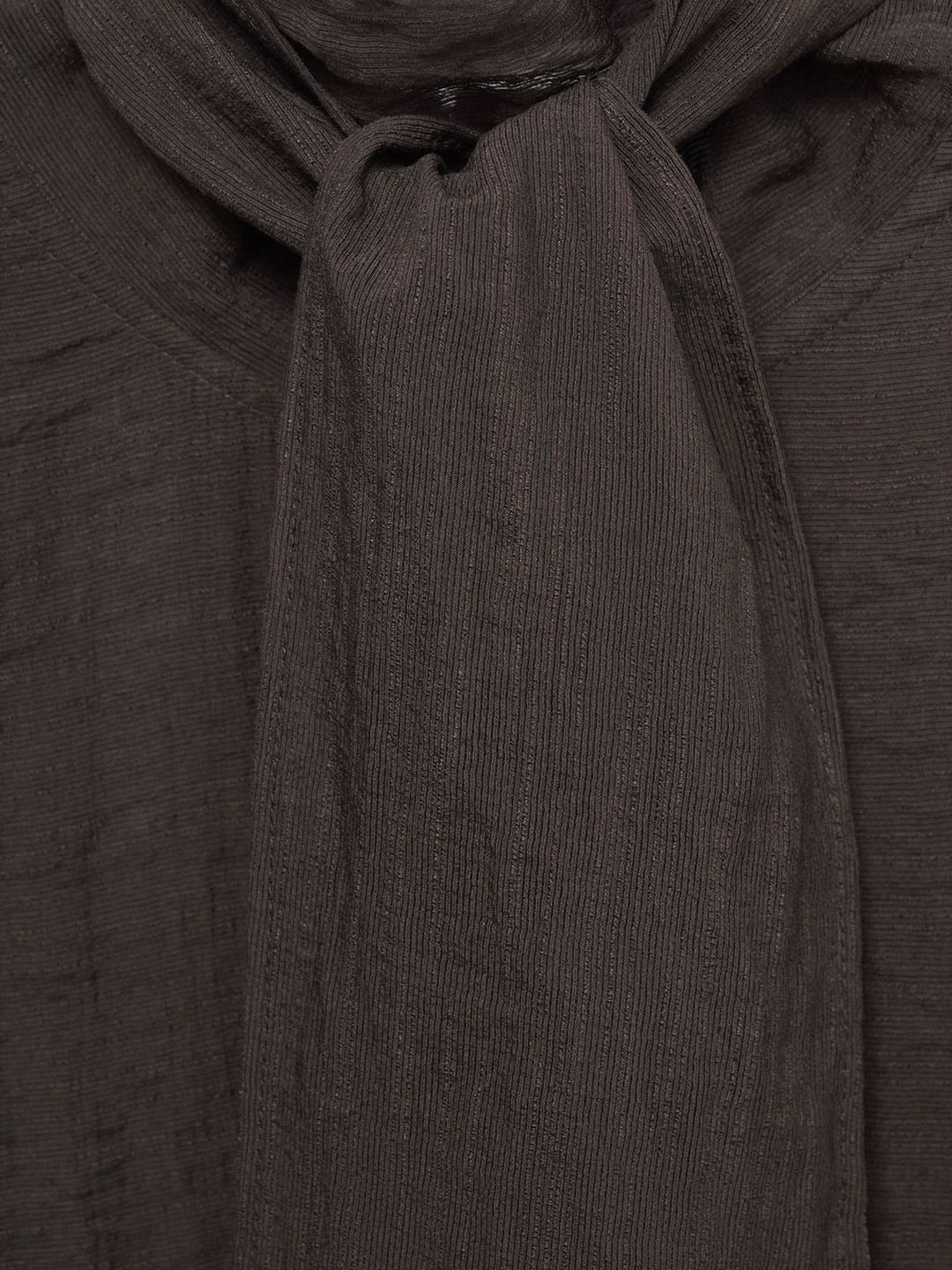 Tie-Up Neck Shirt Style Top