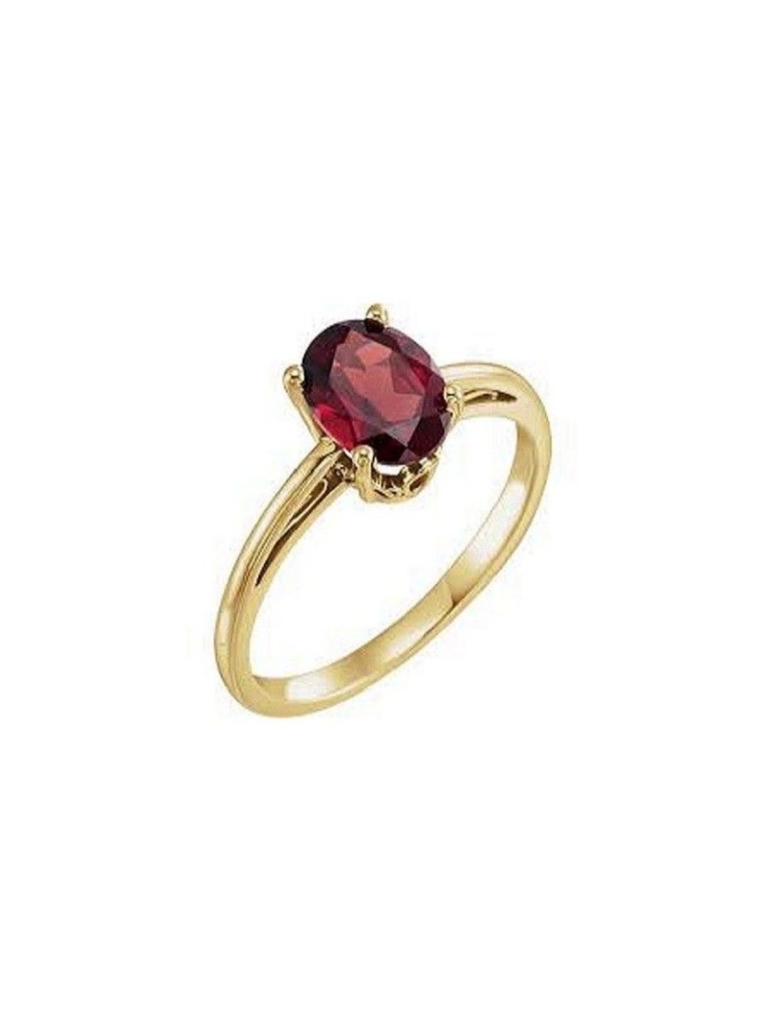 RAVIOUR LIFESTYLE Gold-Plated Garnet Stone Studded Finger Ring