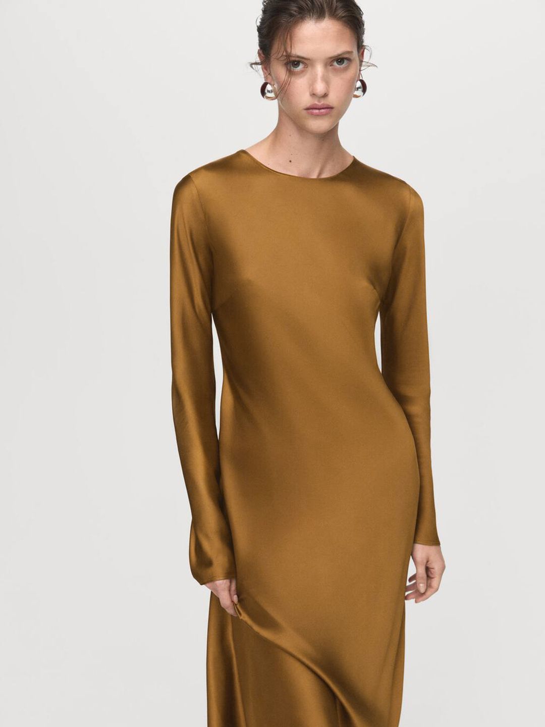 Satin A-Line Maxi Dress