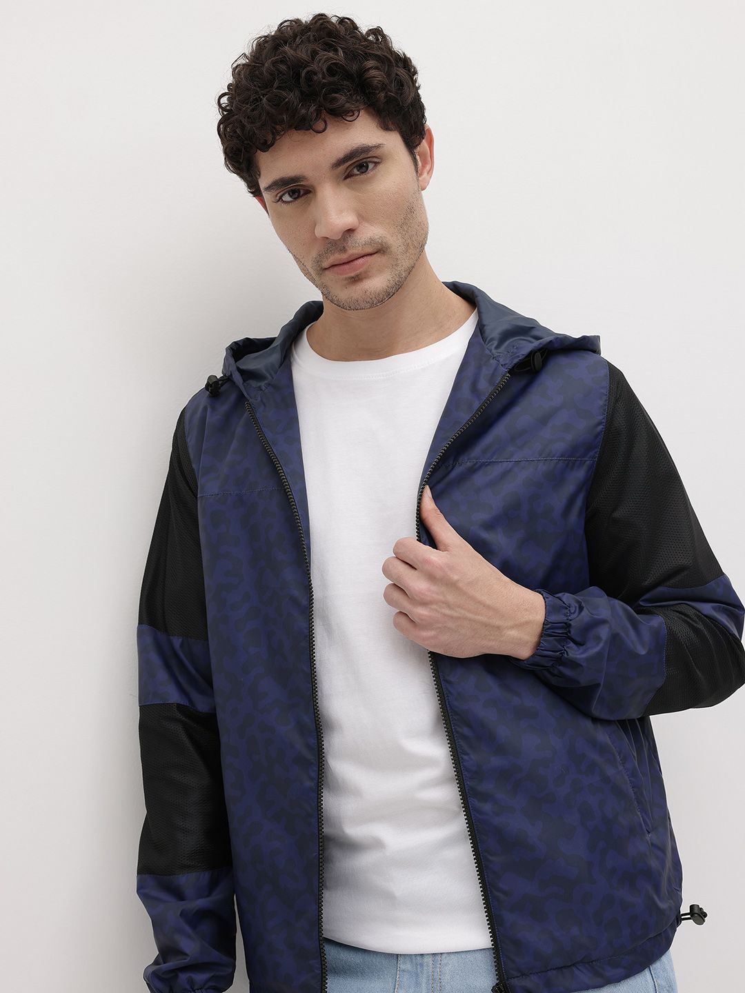 The Roadster Life Co. Animal Printed Hooded Tailored Jacket