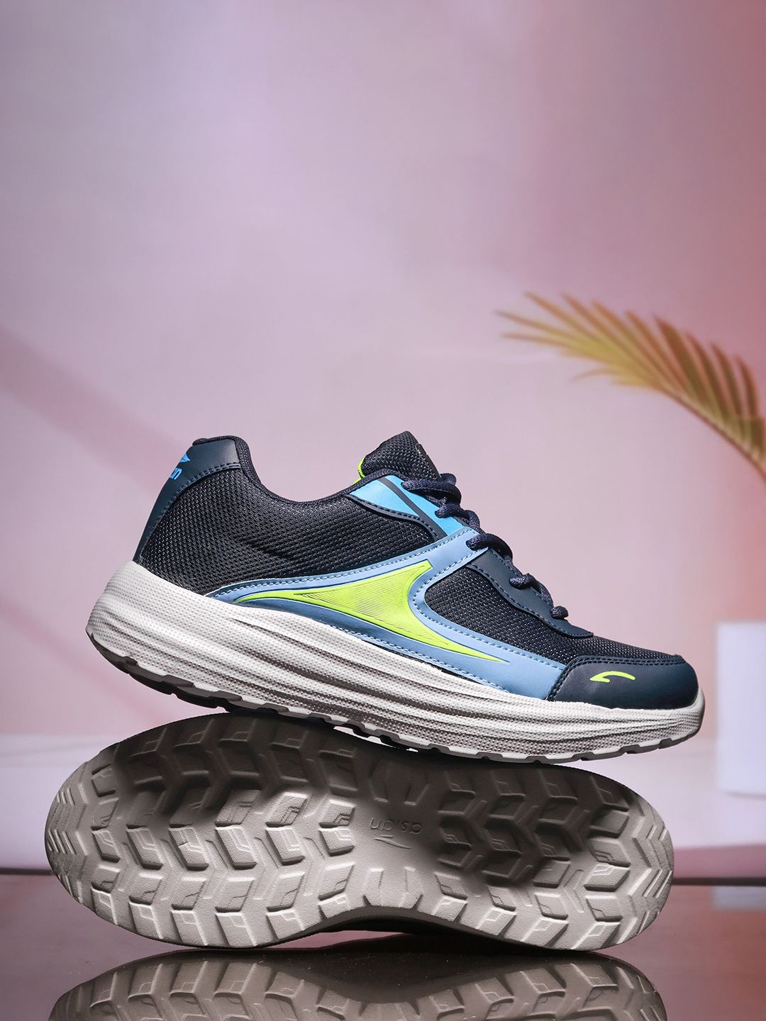 Asian Toofan-07 Men Colourblocked Round Toe lace Ups Lightweight Running Shoes
