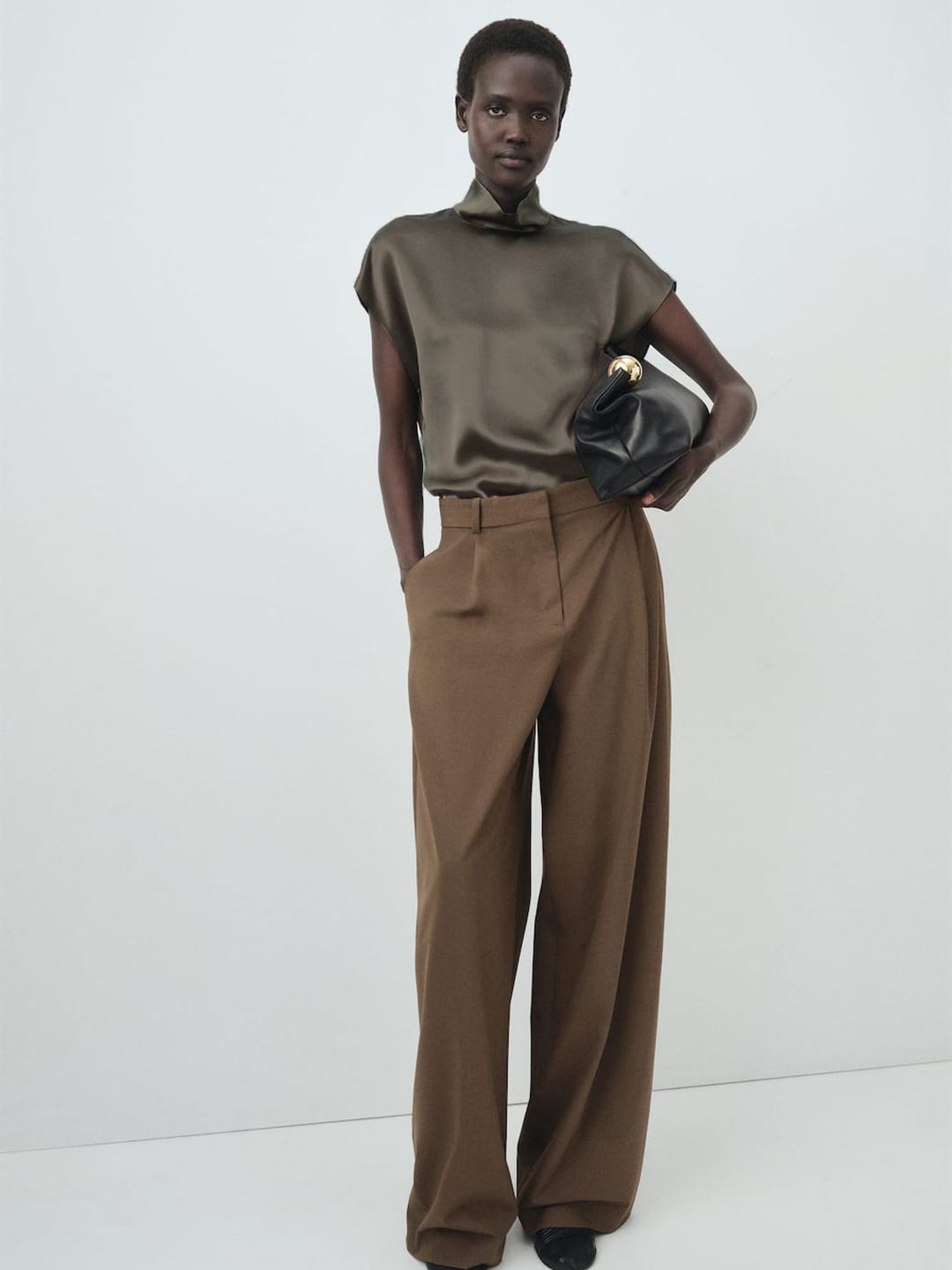 Extended Sleeves Pure Silk Top