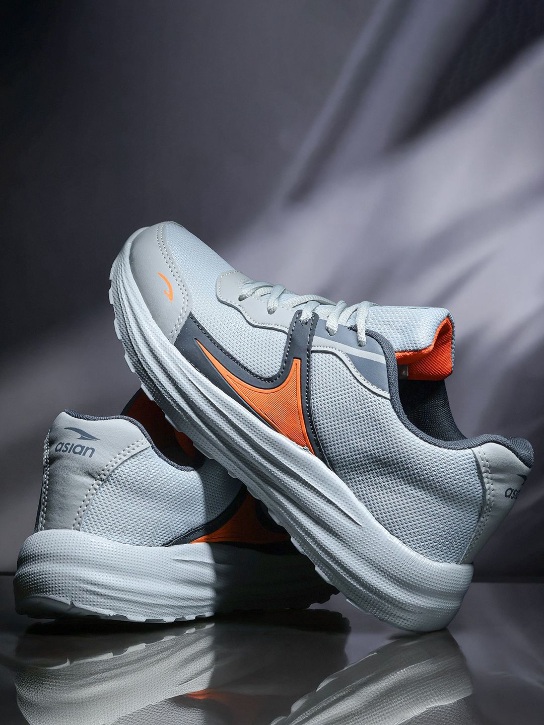 Asian Toofan-07 Men Colorblocked Non-Marking Lightweight Running Shoes