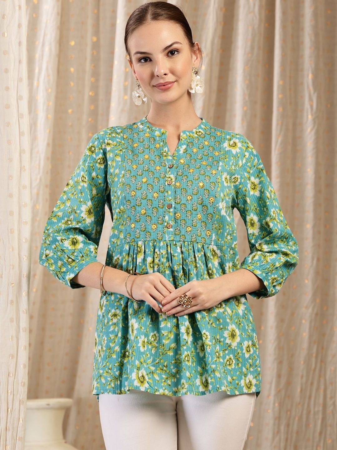 Buy Rakshita Fashions Floral Print Cotton Top - Tops for Women