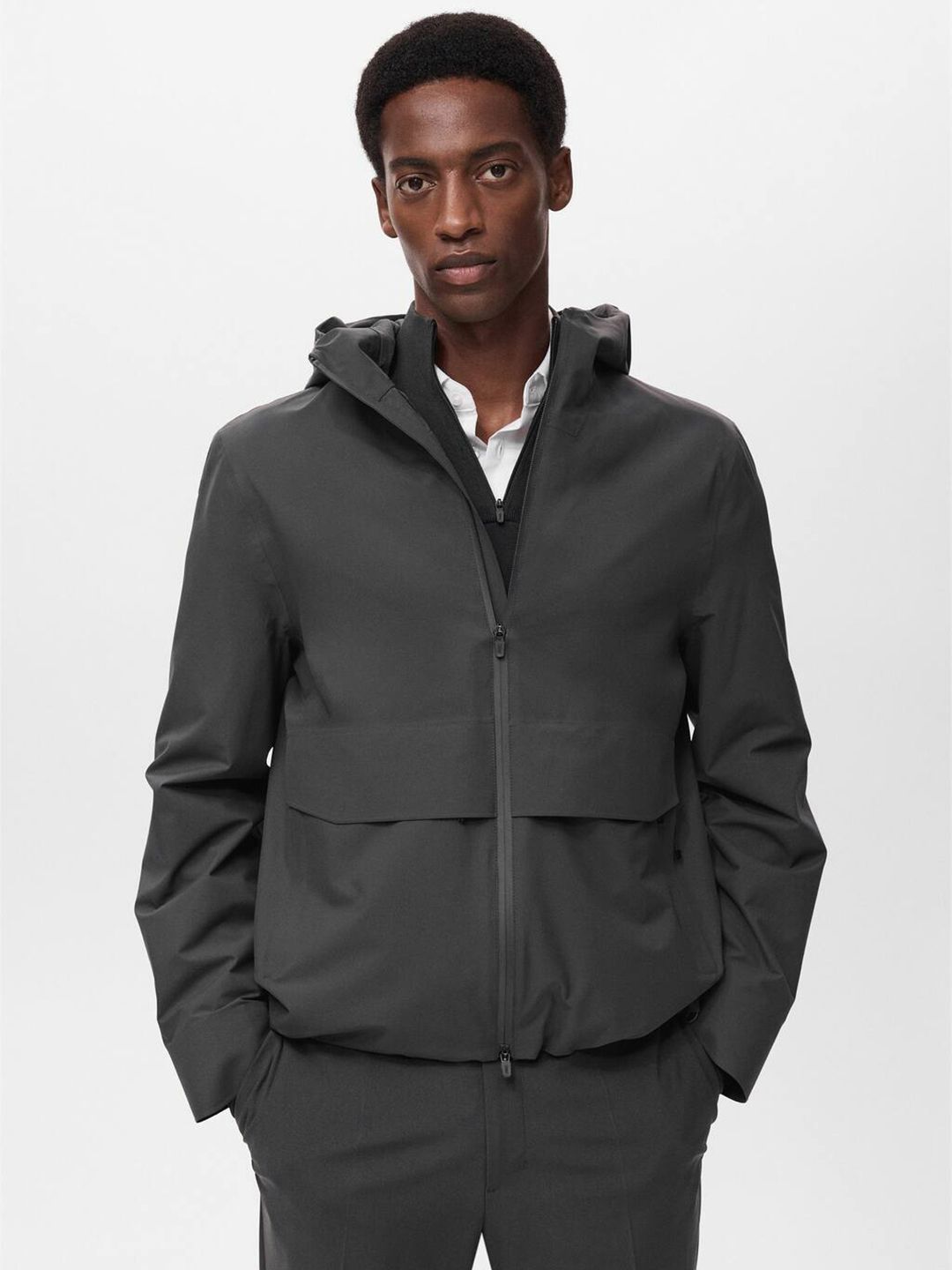 MANGO MAN Hooded Tailored Jacket