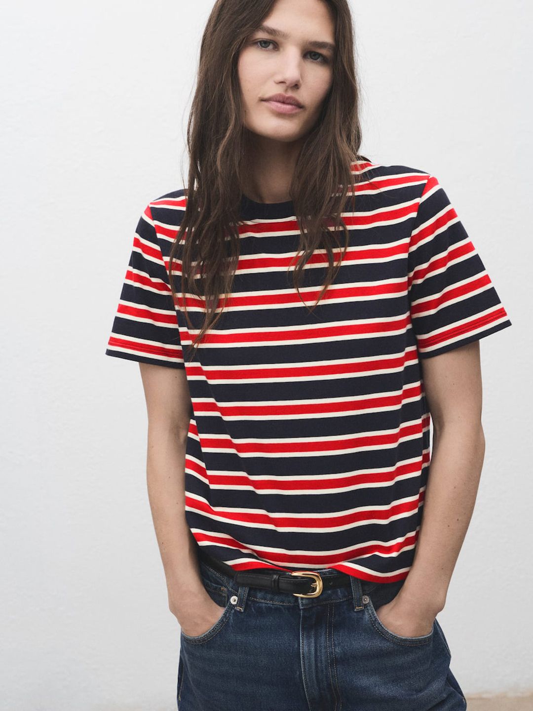 Striped Pure Cotton T-shirt