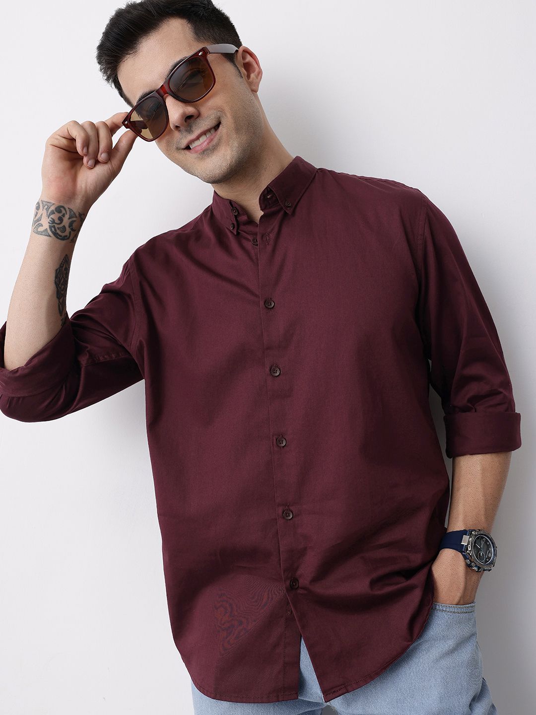 Mast & Harbour Pure Cotton Casual Shirt
