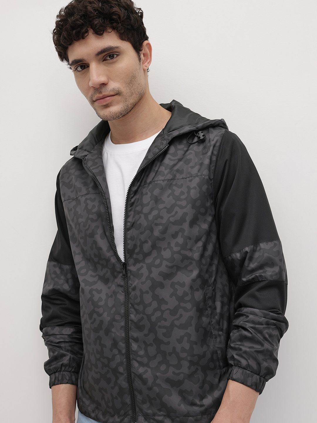 The Roadster Life Co. Animal Printed Hooded Tailored Jacket