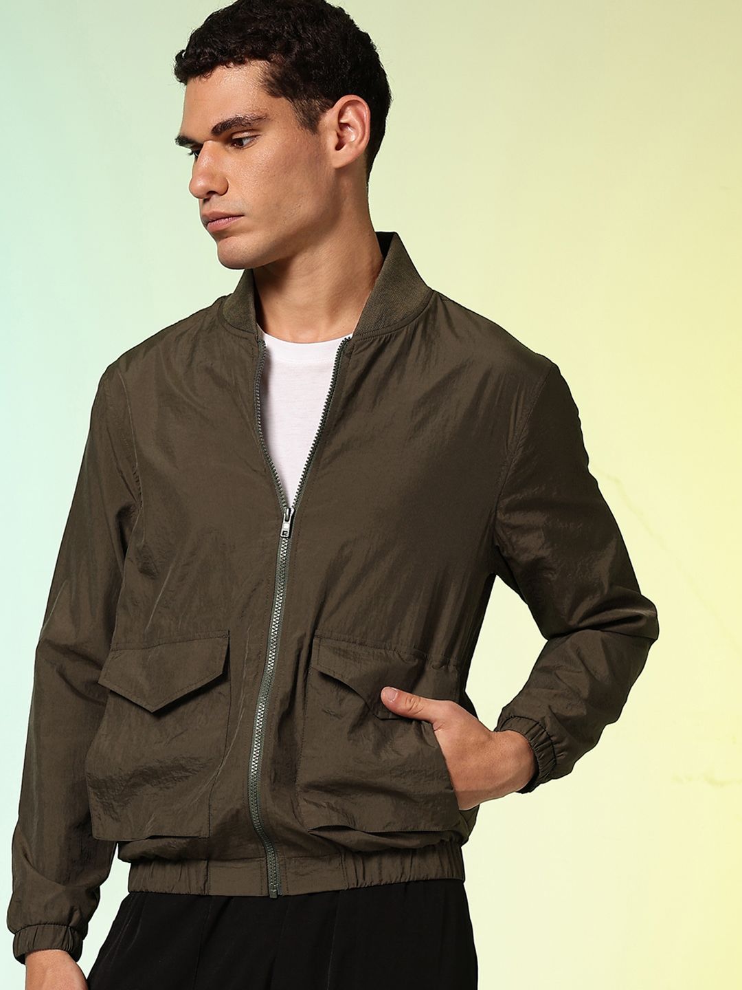 HRX by Hrithik Roshan Mock Collar Bomber Jacket