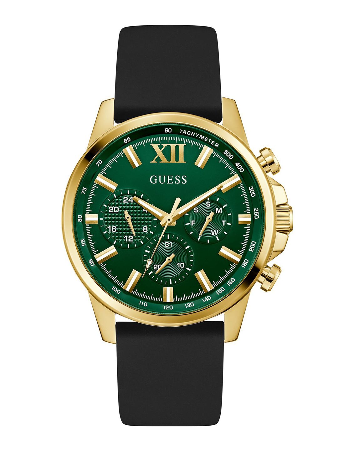 GUESS GUESS Round 44mm Green Dial Analog Men Watch - GW0913G4