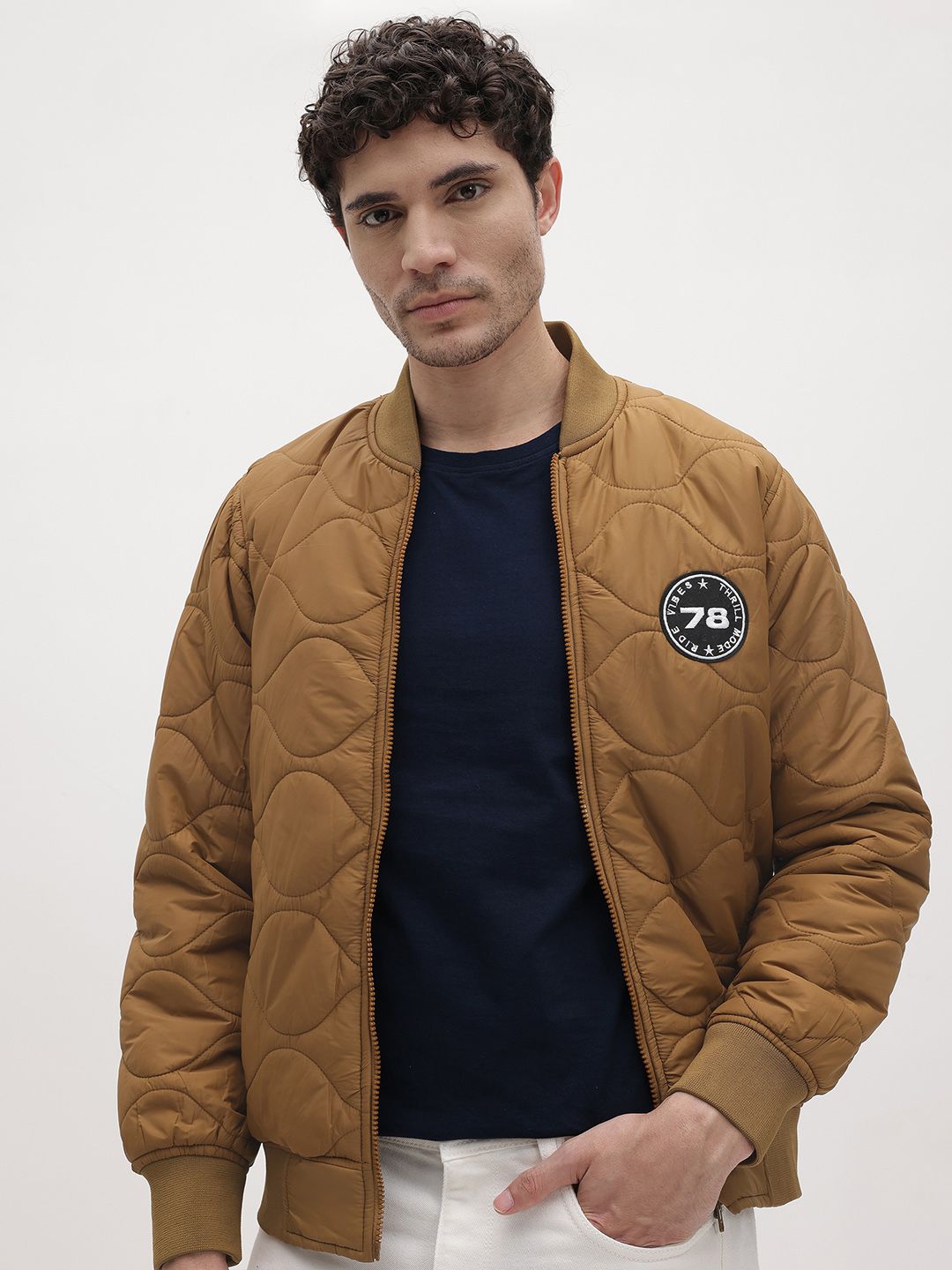The Roadster Life Co. Men Stand Collar Quilted Jacket