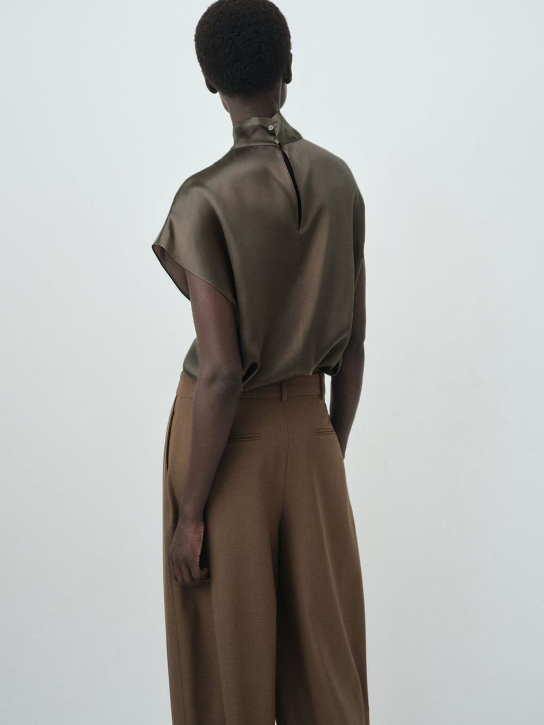 Extended Sleeves Pure Silk Top