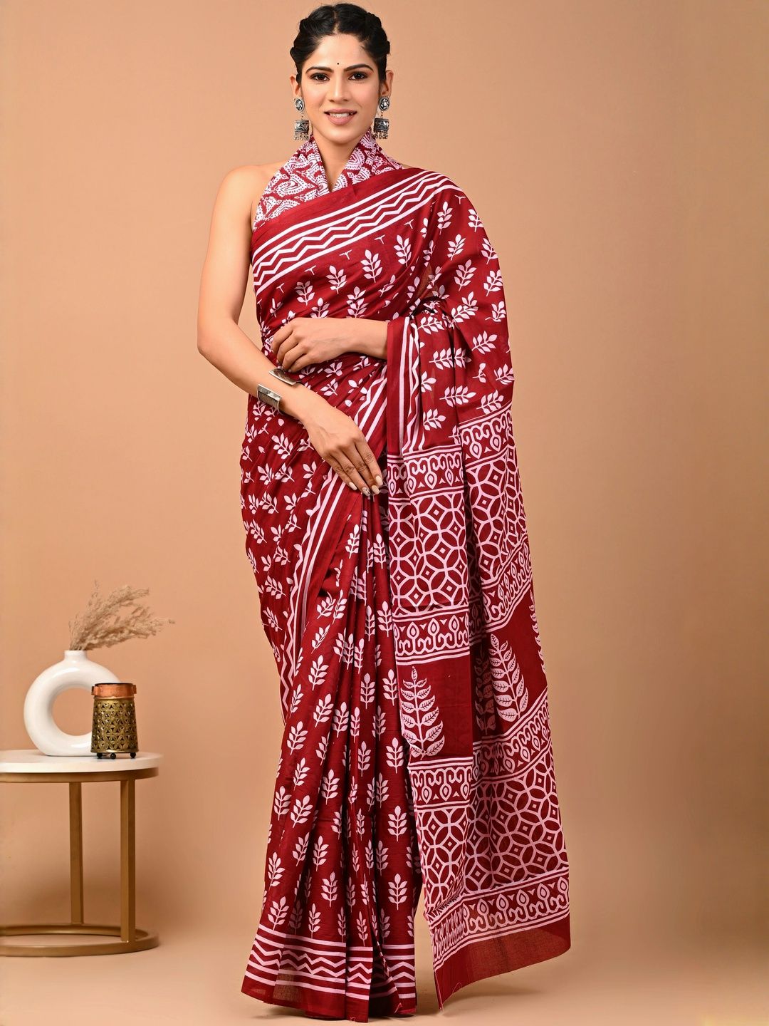 Moda Rapido Floral Printed Pure Cotton Saree