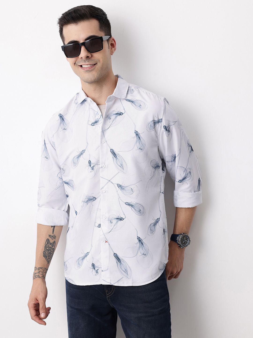 Mast & Harbour Floral Printed Casual Shirt