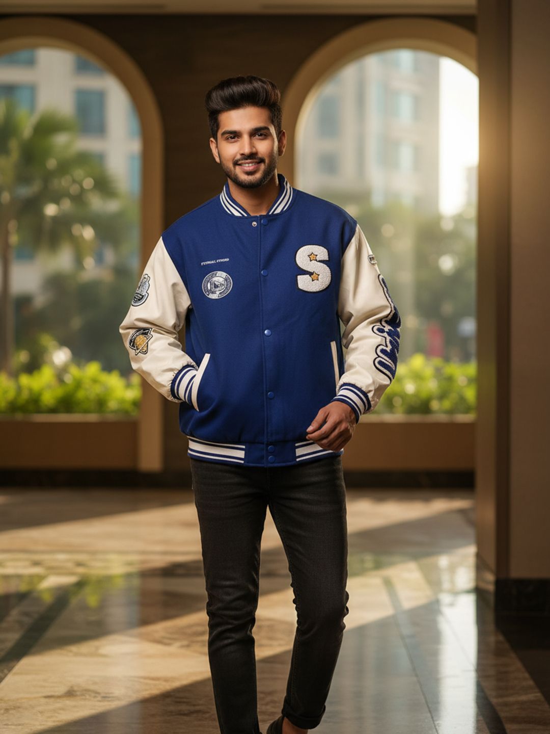 HERE&NOW Men Colourblocked Bomber Jacket