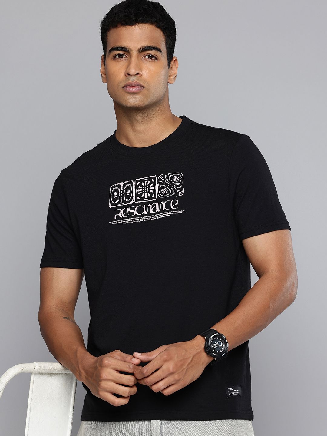 Flying Machine Typography Printed T-shirt