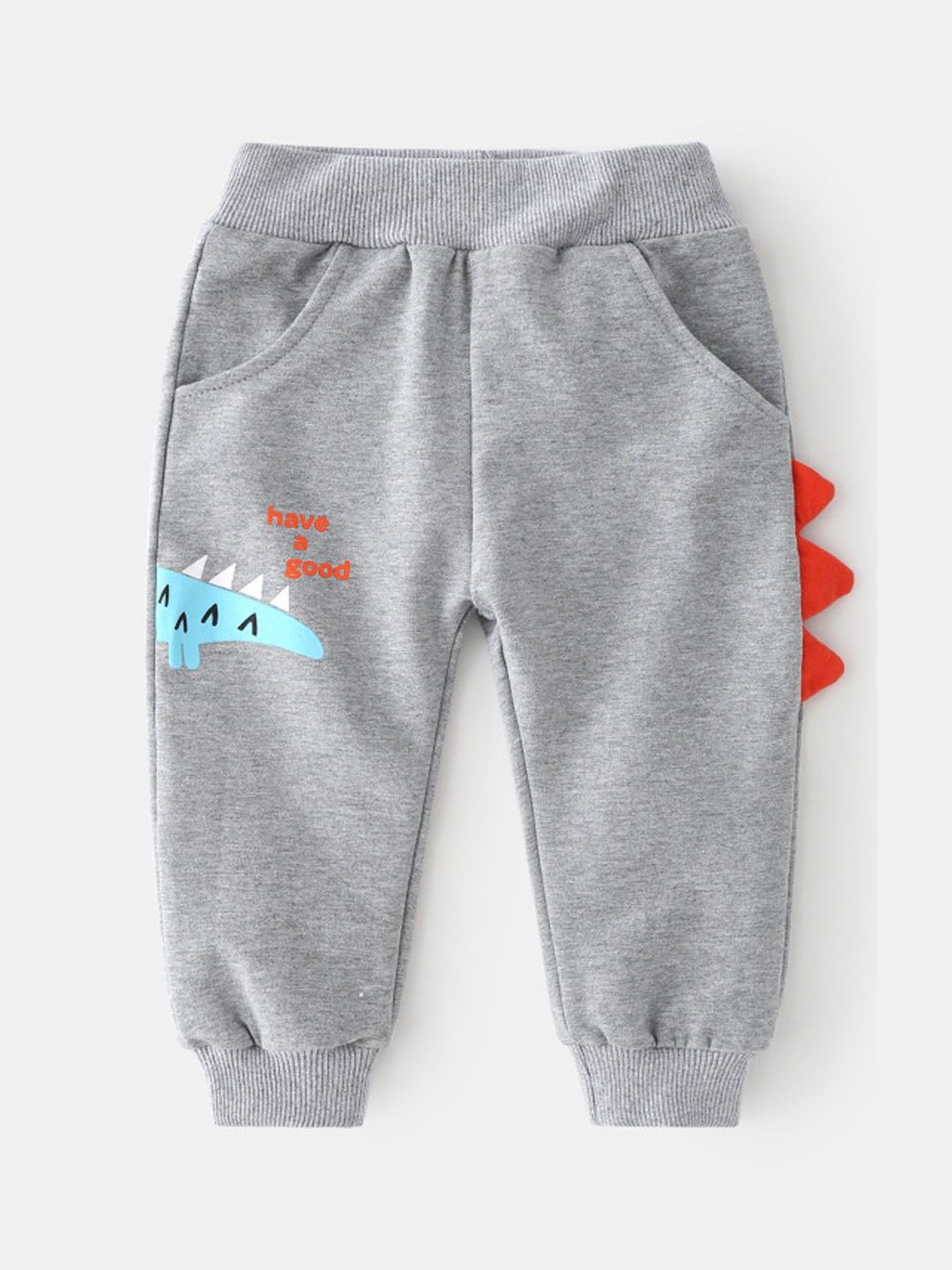 Xsole Boys Conversational Printed Mid-Rise Flat-Front Jogger Regular Trousers