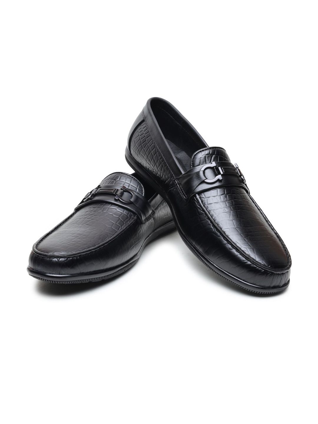 Hayes London Men Black Formal Loafers Shoes
