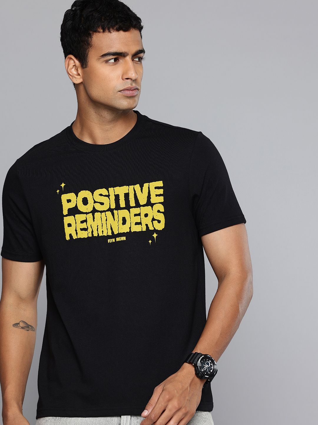 Flying Machine Typography Printed T-shirt