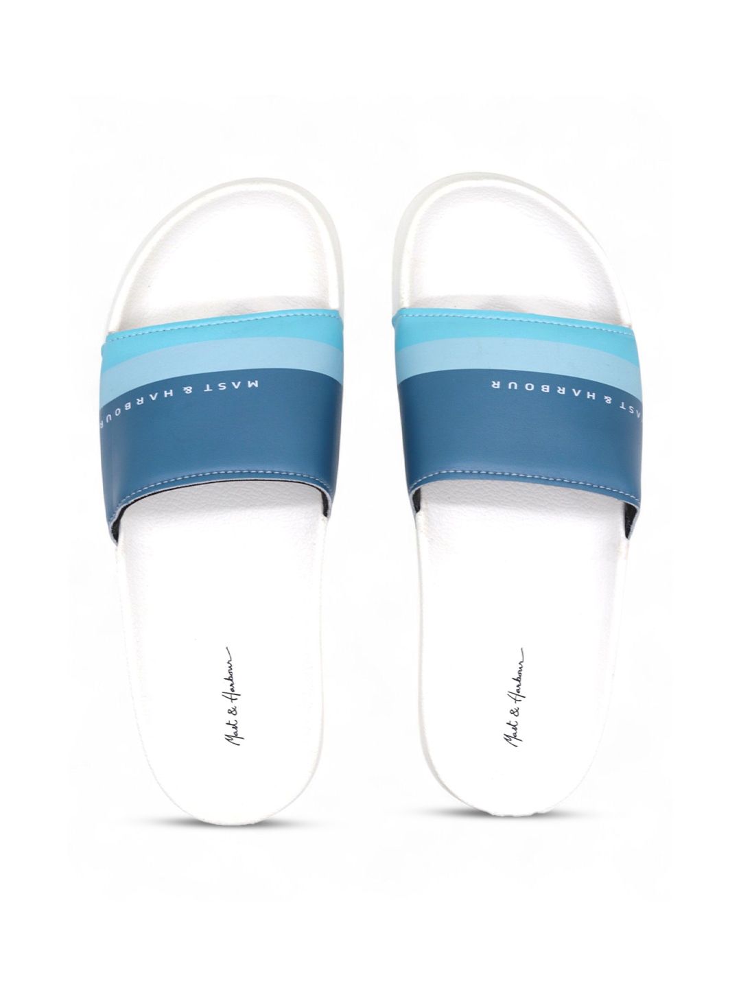 Mast & Harbour Colorblocked Comfortable Sliders